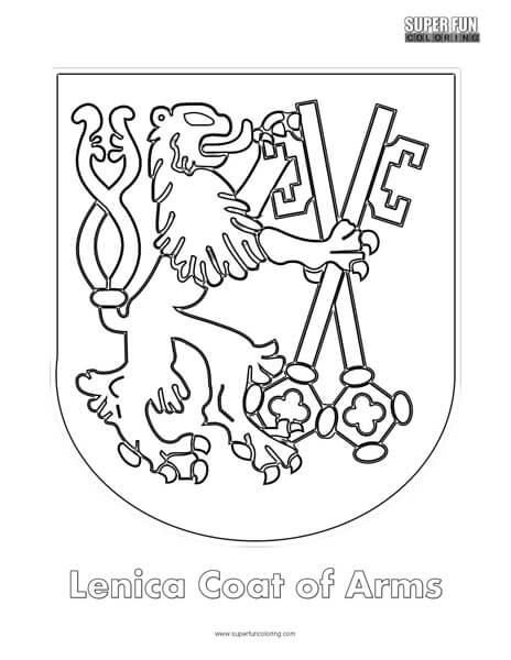 Lenica Coat Of Arms Coloring Page 464x600 Lenica Coat Of Arms Coloring Page