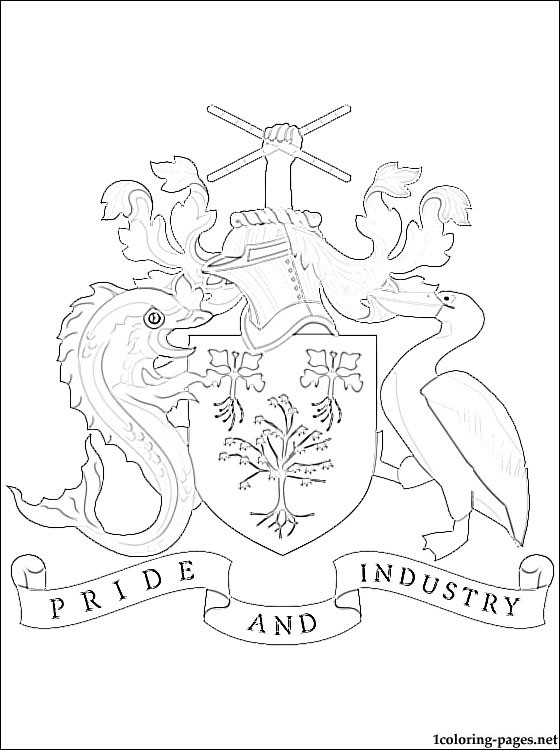 Barbados Coat Of Arms Coloring Page Coloring Pages 560x750 Barbados Coat Of Arms Coloring Page Coloring Pages