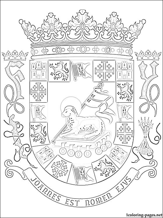 Puerto Rico Coat Of Arms Coloring Page Coloring Pages 560x750 Puerto Rico Coat Of Arms Coloring Page Coloring Pages