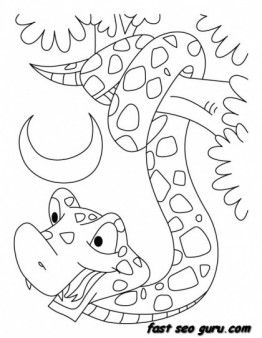 Printable King Cobra Snake Coloring Pages 262x338 Printable King Cobra Snake Coloring Pages