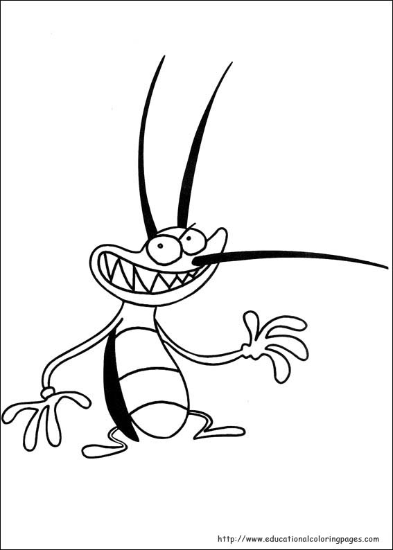 Oggy Cockroaches Coloring Pages 567x794 Oggy Cockroaches Coloring Pages