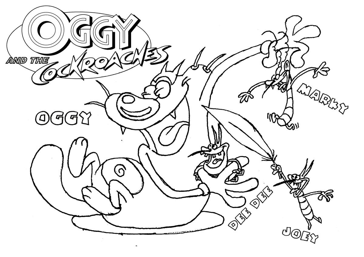 Oggy And The Cockroaches Coloring Pages Printable Coloring Book 1200x848 Oggy And The Cockroaches Coloring Pages Printable Coloring Book
