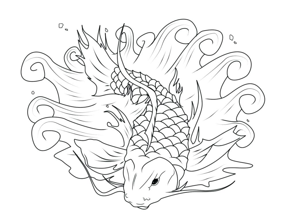 Koi Fish Coloring Pages Fish Coloring Pages To Download And Print 1024x742 Koi Fish Coloring Pages Fish Coloring Pages To Download And Print