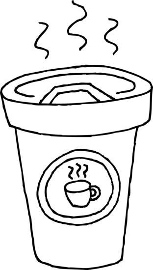 312x550 Cup Of Coffee Coloring Page