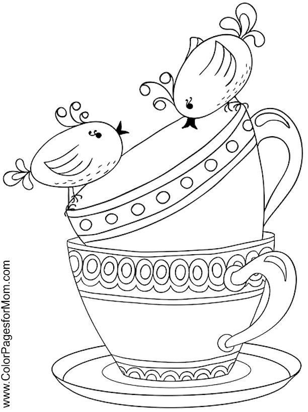 612x820 Coffee Coloring Page 12 Coloring Pages Dibujo