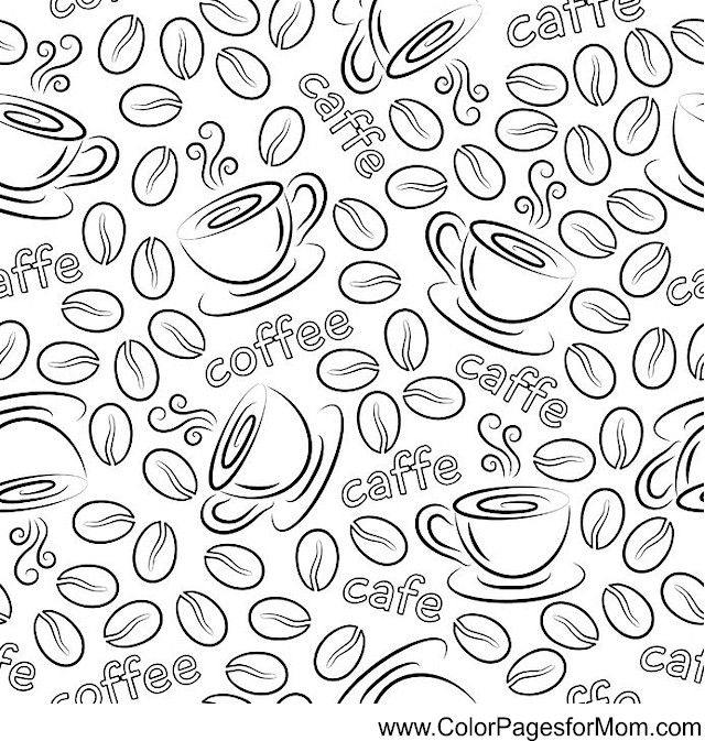 640x673 Coffee Coloring Page 27 Coloring Coffee, Adult