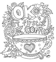 Cup Of Coffee With Floral Doodle Coloring Page For Adult 236x259 Cup Of Coffee With Floral Doodle Coloring Page For Adult