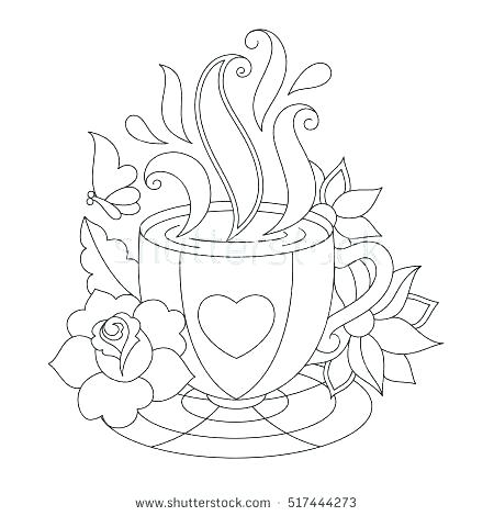 Tea Cup Coloring Page Coffee Cup Coloring Pages Color Art Therapy 450x470 Tea Cup Coloring Page Coffee Cup Coloring Pages Color Art Therapy