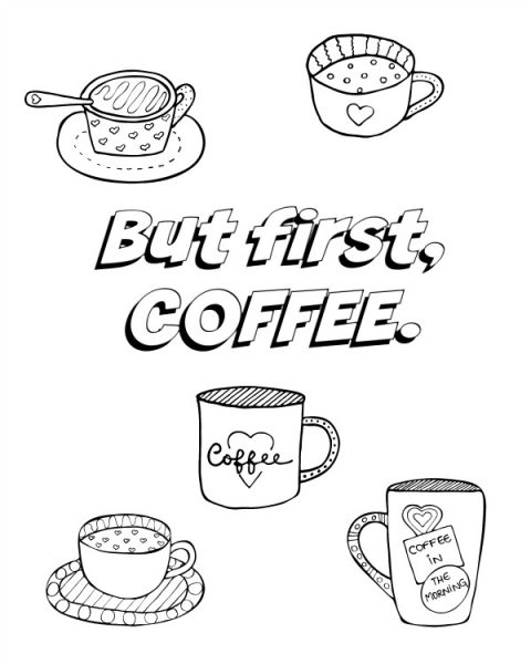 All About Coffee Adult Coloring Pages 480x600 All About Coffee Adult Coloring Pages