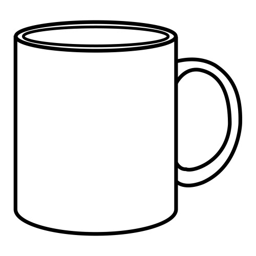 Coffee Mug Coloring Page 500x500 Coffee Mug Coloring Page
