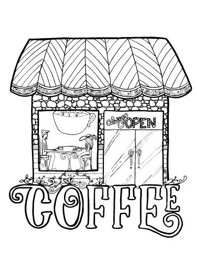 400x518 Grab These Adult Coloring Pages In A Coffee Theme! Adult