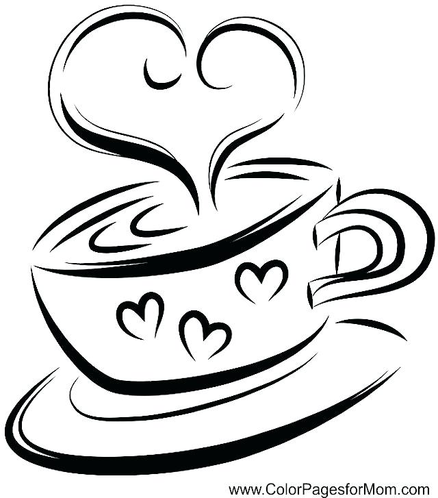640x727 Coffee Coloring Pages Coffee Coloring Page Coffee Shop Coloring