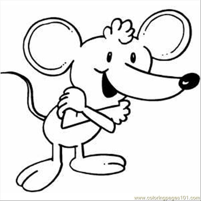 650x650 Mouse Feeling Cold Coloring Page
