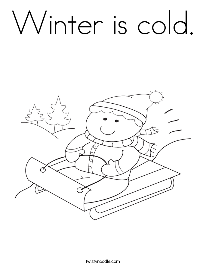 685x886 Winter Is Cold Coloring Page
