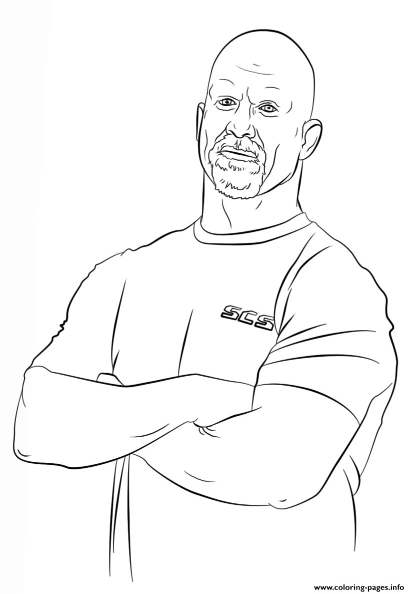 824x1186 Wwe Stone Cold Steve Coloring Page Coloring Pages Printable