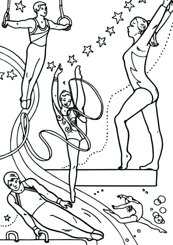 600x848 Collage Coloring Pages Collage Coloring Pages Gymnast Coloring
