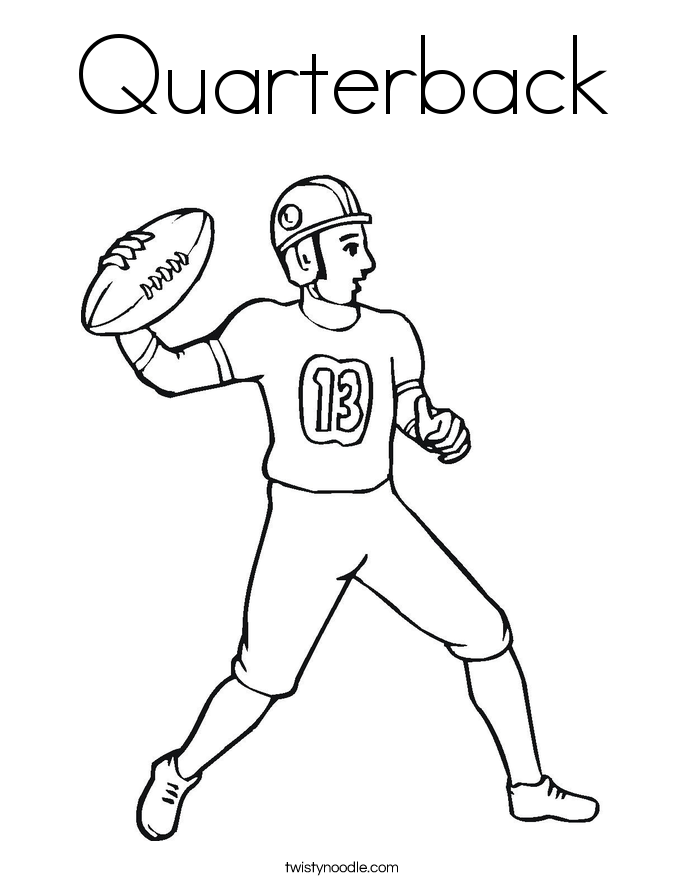 685x886 Quarterback Coloring Page