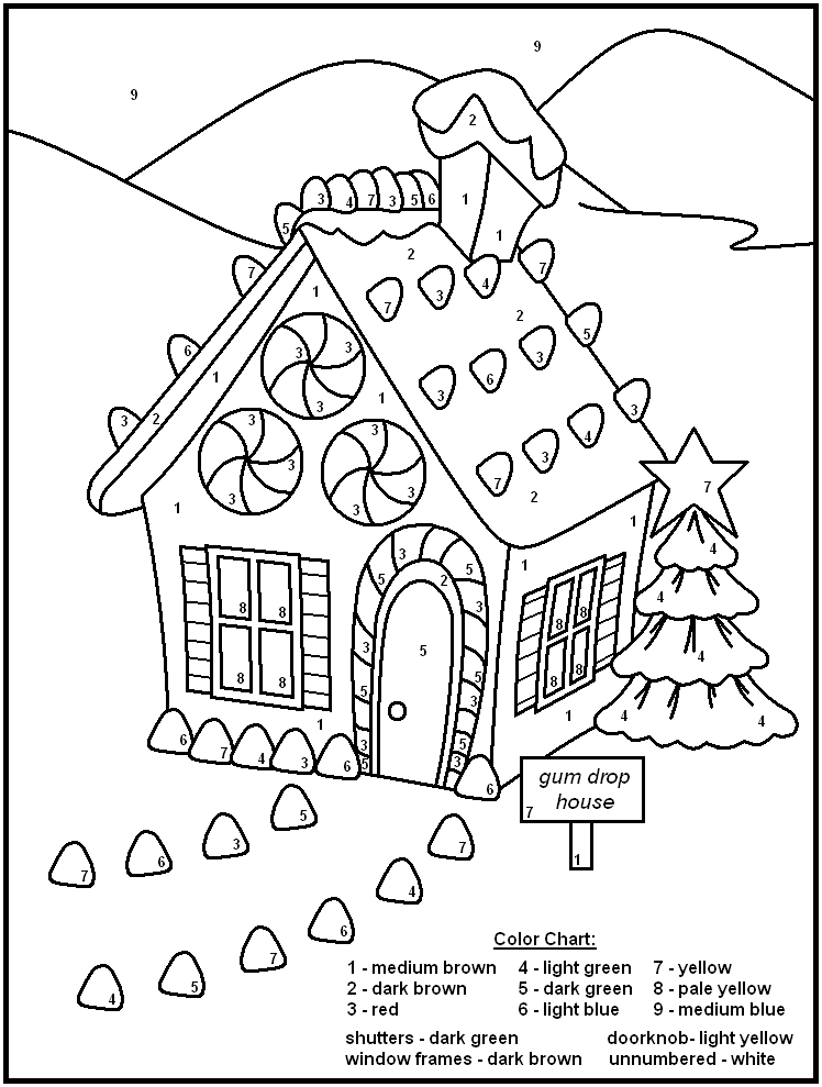Printable Color By Number Christmas Pages 748x989 Printable Color By Number Christmas Pages