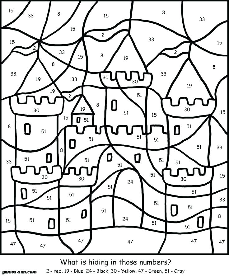 736x890 Color By Number Coloring Pages Christmas Color By Number Pages