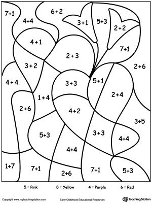300x400 Color By Numbers Worksheets For Kindergarten Coloring Pages