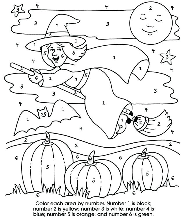 640x750 Color By Number Halloween Halloween Coloring Pages