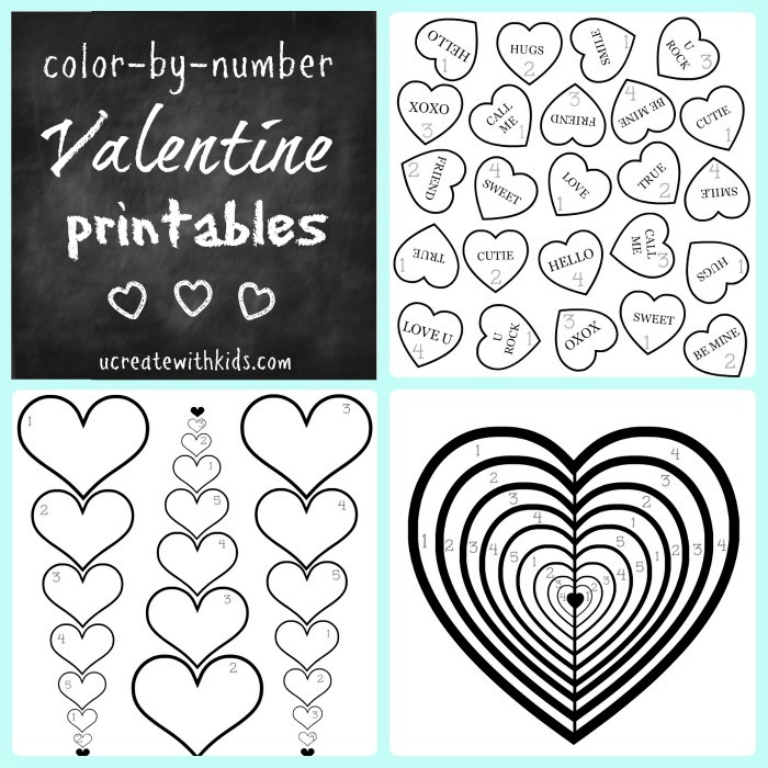 Free Printable Color By Number Valentine Pages 700x700 Free Printable Color By Number Valentine Pages