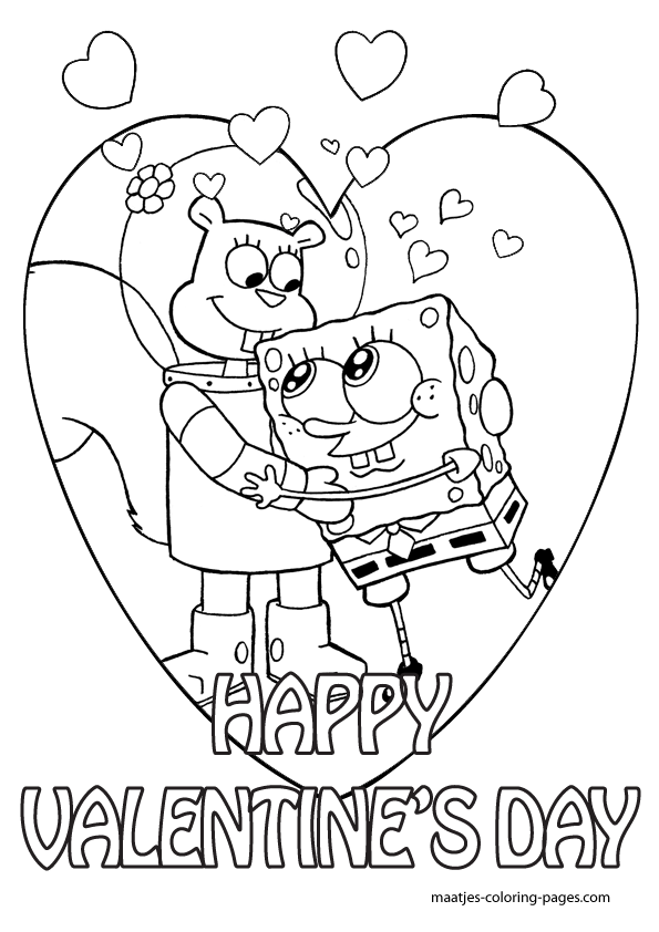 Spongebob Valentine Coloring Pages Spongebob Valentines Day 595x842 Spongebob Valentine Coloring Pages Spongebob Valentines Day