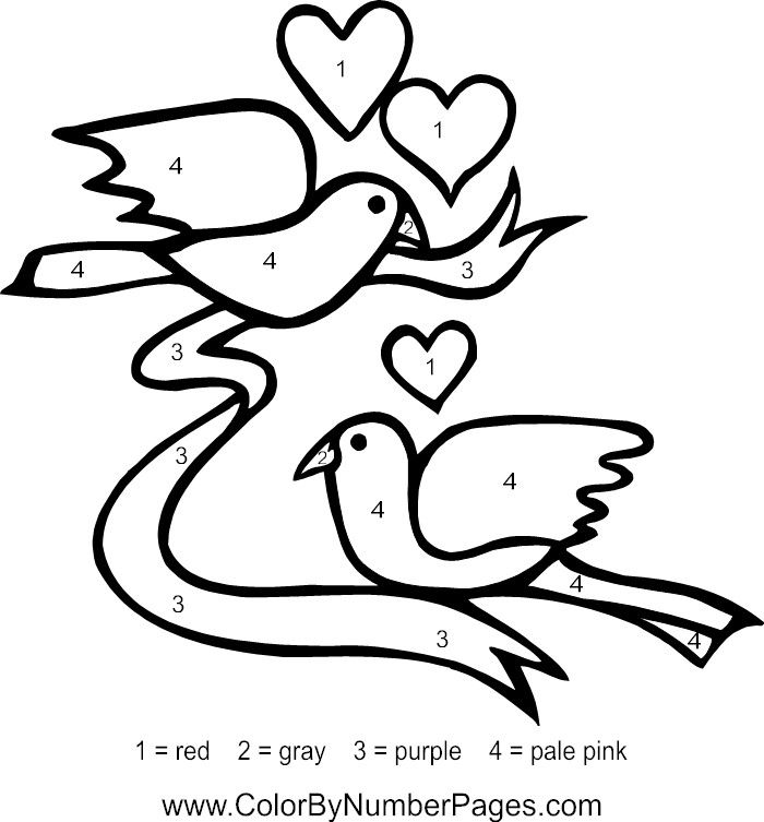 Valentines Day Color By Number Page Color By Numbers Coloring 700x753 Valentines Day Color By Number Page Color By Numbers Coloring