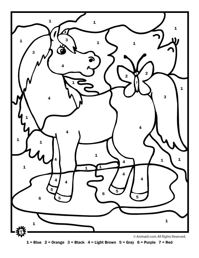 Color By Code Coloring Pages at Free printable