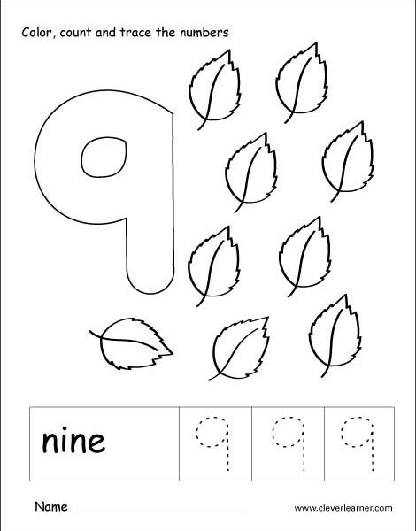 Number 9 Worksheets For Preschool Coloring Pages 470x600 Number 9 Worksheets For Preschool Coloring Pages