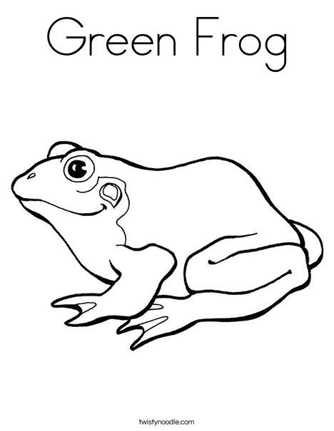 468x605 Green Frog Coloring Page
