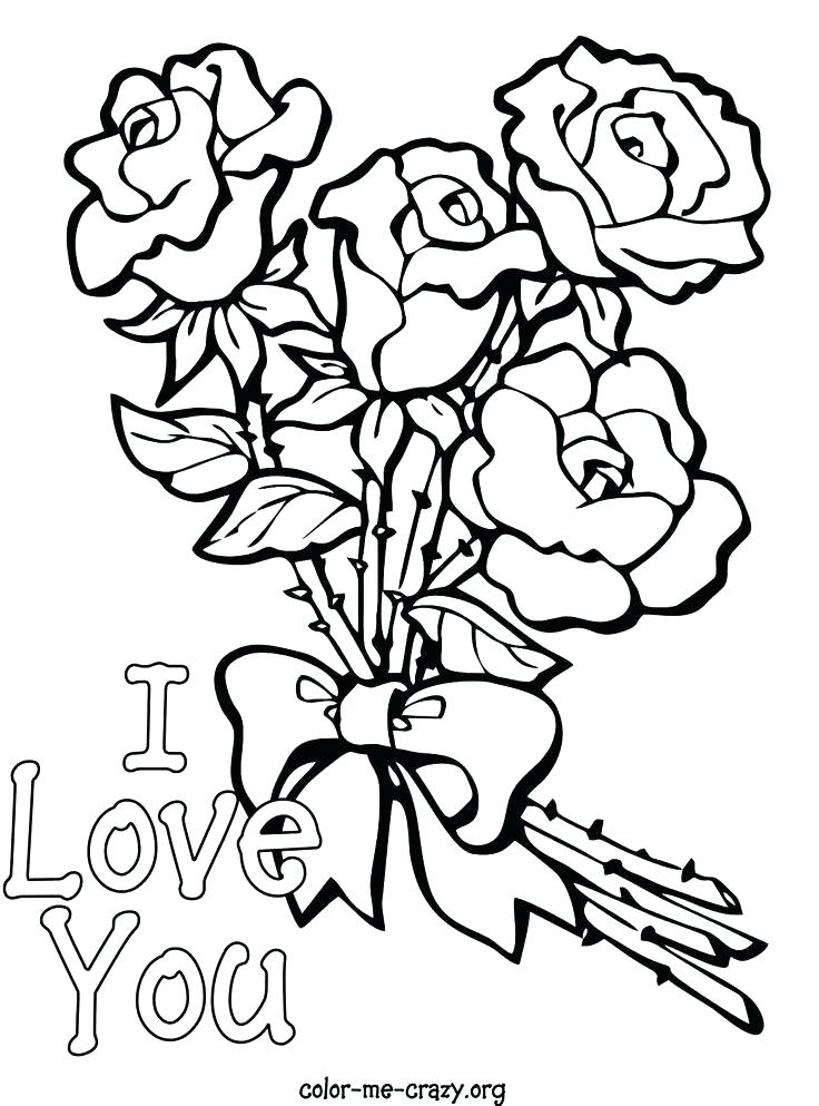 Flower Color Pages Coloring Pages Roses And Hearts Roses Coloring 736x993 Flower Color Pages Coloring Pages Roses And Hearts Roses Coloring