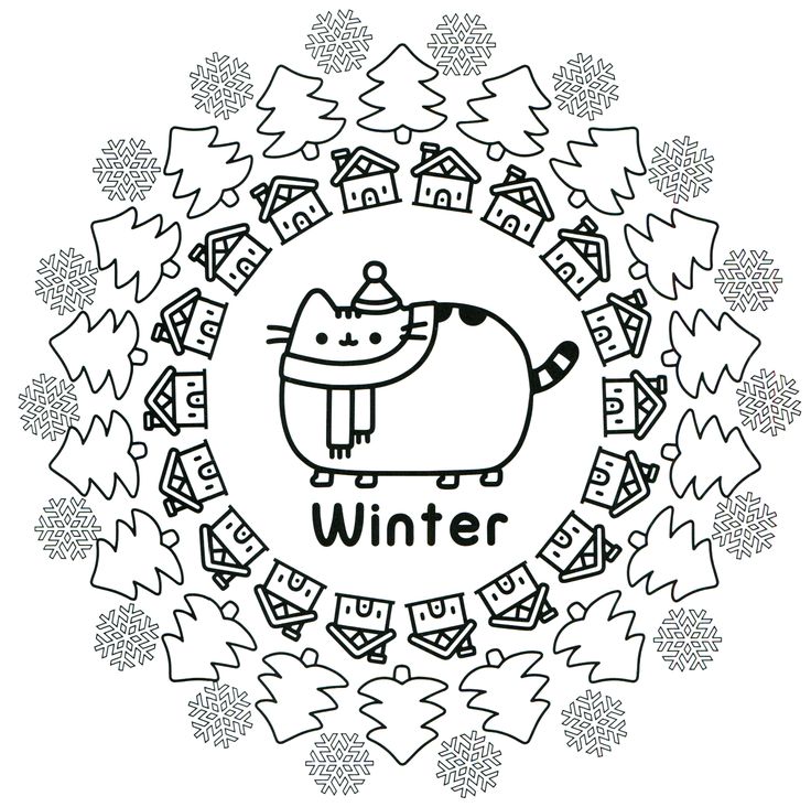 736x732 Pusheen Coloring Pages