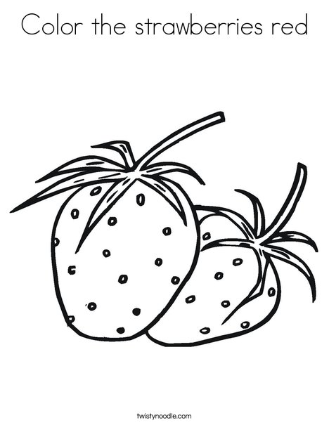 468x605 Color The Strawberries Red Coloring Page