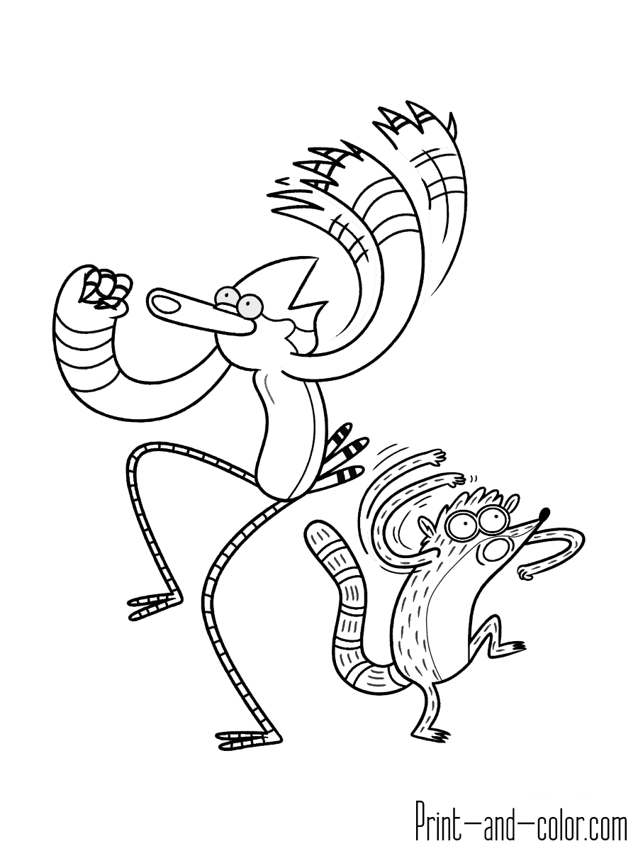 900x1200 Regular Show Coloring Pages Print