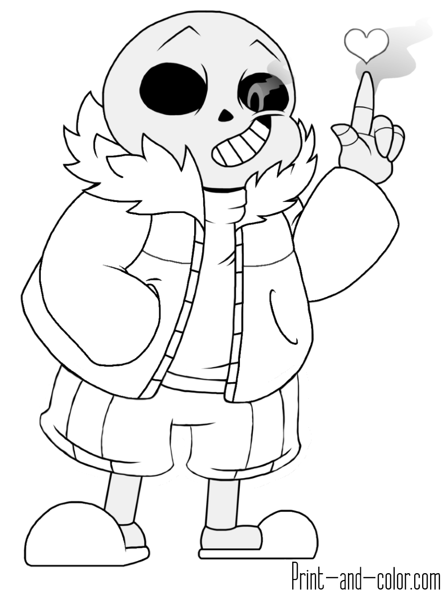 900x1200 Undertale Coloring Pages Print