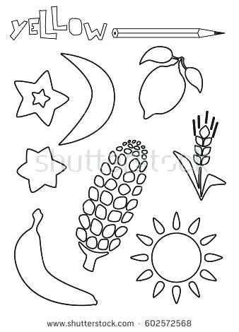 338x470 Painting Worksheets For Kindergarten Yellow Color Activity Sheet