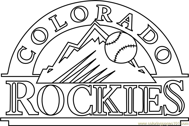 Colorado Rockies Logo Coloring Page 800x535 Colorado Rockies Logo Coloring Page