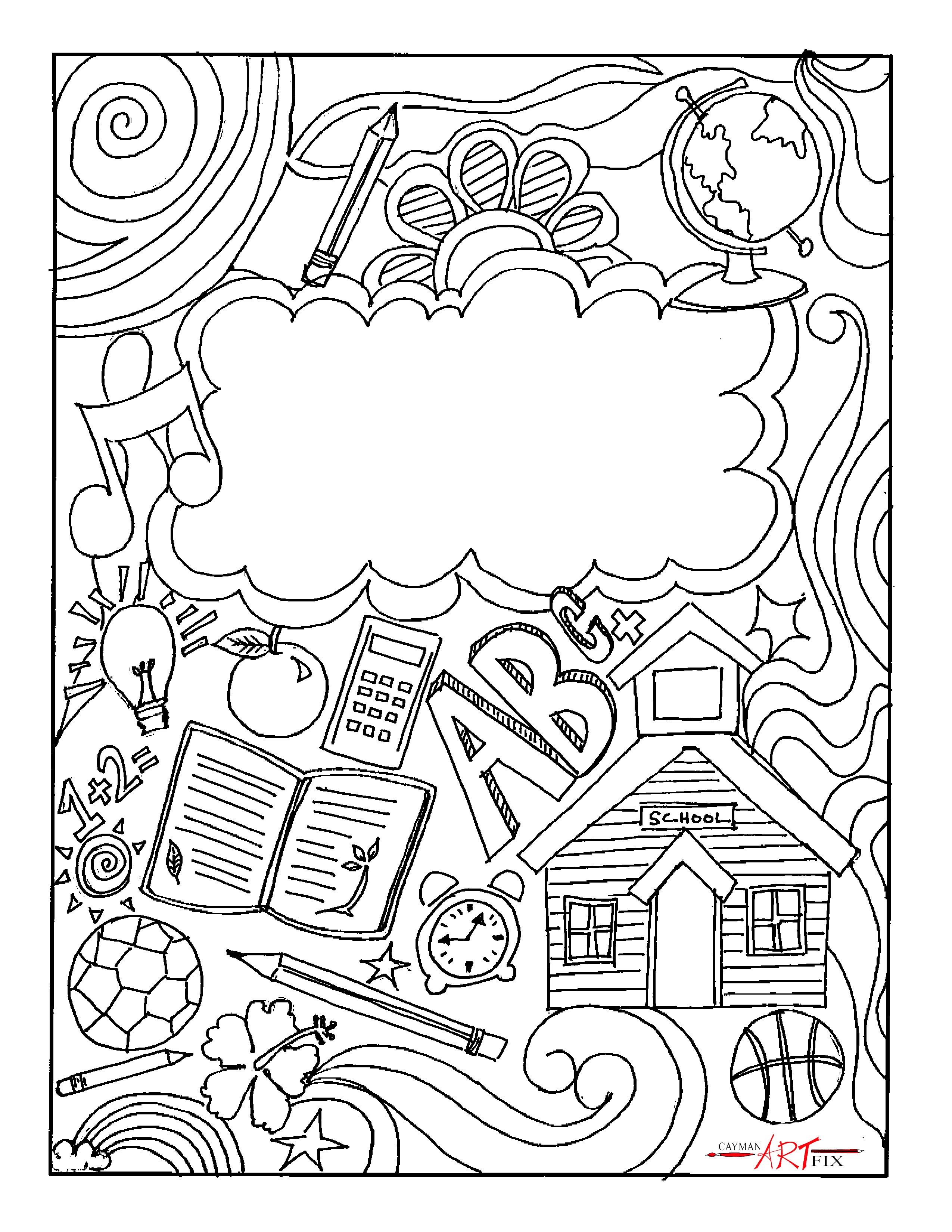 Coloring Book Cover Printable 125+ SVG File for Cricut