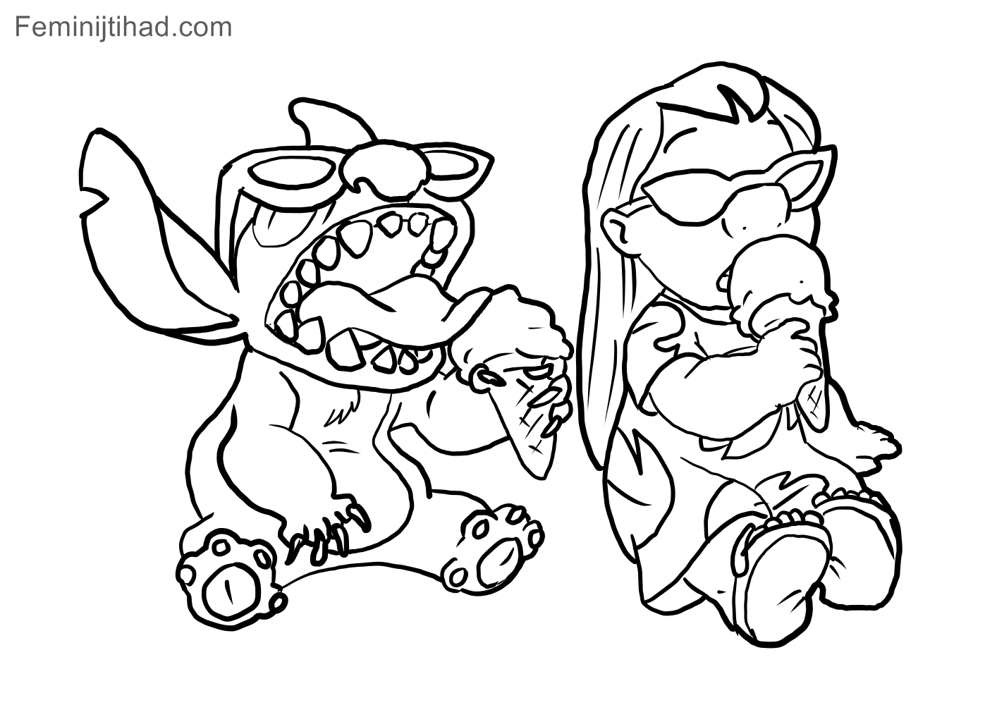 Destiny Lilo And Stitch Coloring Book Pages Free Download For Kids 1414x1000 Destiny Lilo And Stitch Coloring Book Pages Free Download For Kids