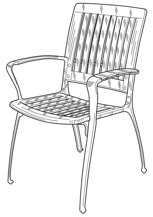 531x750 Coloring Page Garden Chair