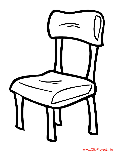 453x604 School Chair Coloring Page