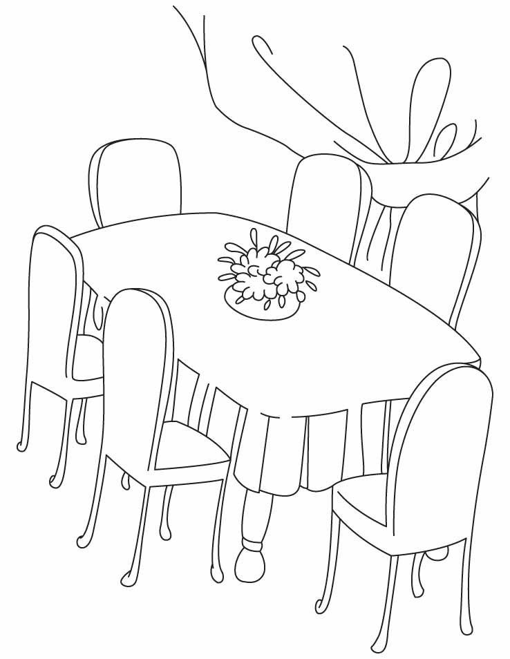 738x954 Six Chair Dinning Table Coloring Pages Download Free Six Chair