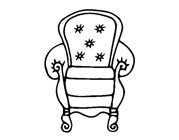 600x470 Classic Armchair Coloring Page