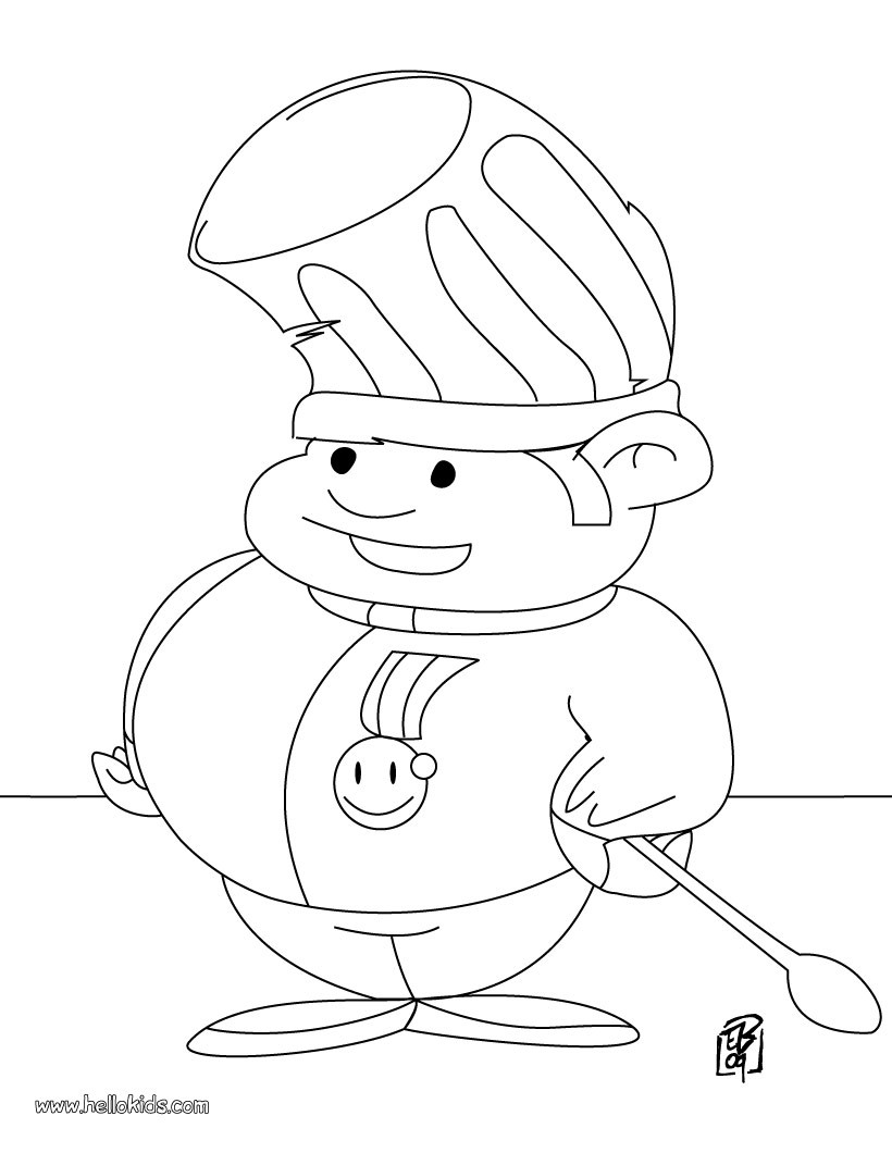820x1060 Chef Coloring Pages Hellokids Com And Page