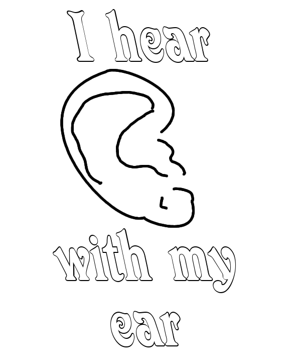 576x720 Ears Coloring Pages