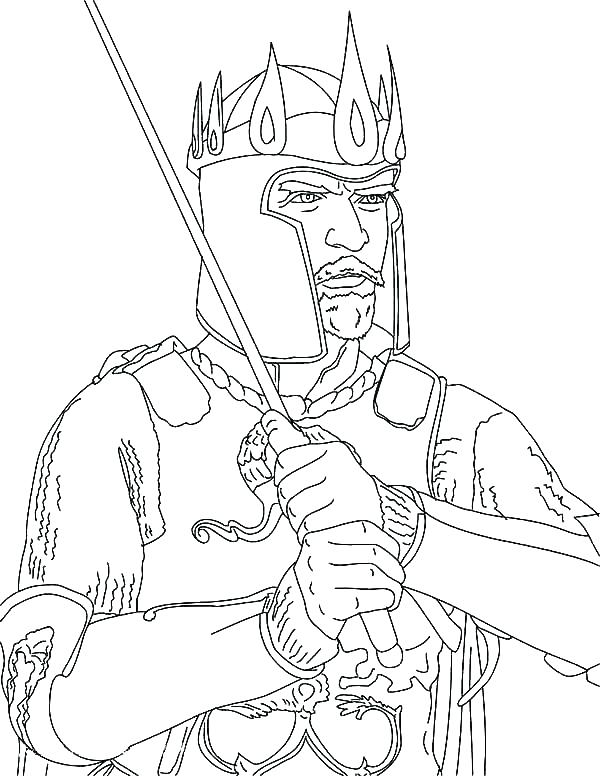 600x776 King Coloring Page
