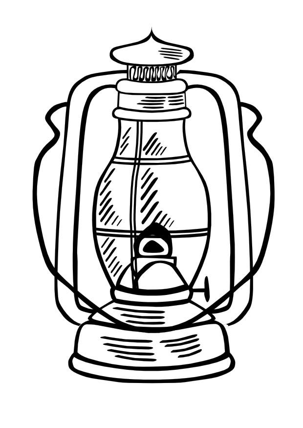 620x875 Coloring Page Oil Lamp