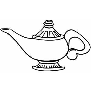 300x300 Genie Lamp Coloring Sheet