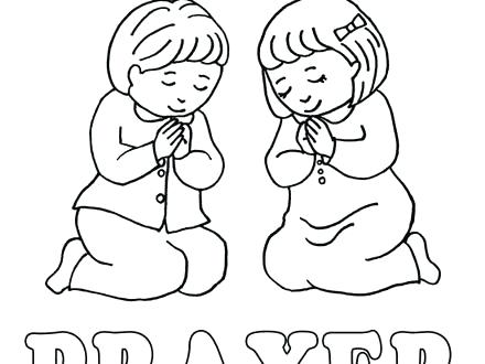 440x330 Child Coloring Page Children Praying Coloring Page Coloring Home